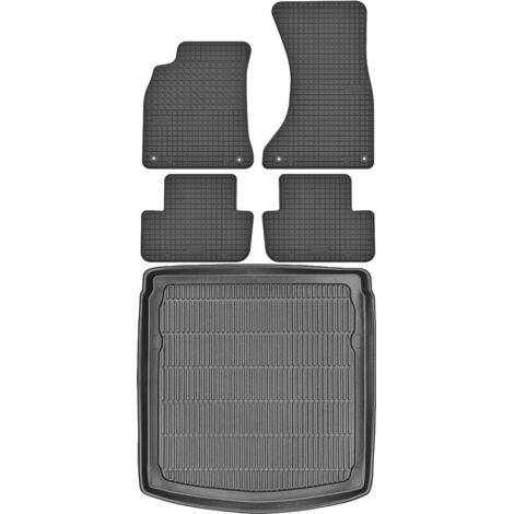 Alfombrillas maletero MAX-MAT 910112 + MOTOHOBBY 150303 - Audi A4 B8 Sedán de 2007-2015, zona de pies delantera AV2 - Instaladas