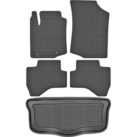 Alfombrillas maletero MAX-MAT 910305 + MOTOHOBBY 170501 - Toyota Aygo II Hatchback desde 2014, zona de pies, asiento conductor TL - Instaladas