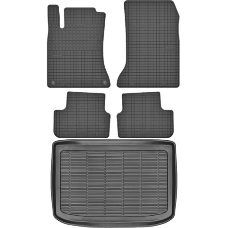 Alfombrillas maletero MAX-MAT 911203 + MOTOHOBBY 181203 - Mercedes Clase A III W176 Hatchback de 2012 a 2018, zona de pies del conductor MS - Instaladas