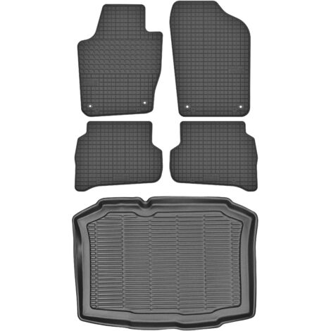 Alfombrillas maletero MAX-MAT 911804 + MOTOHOBBY 160202 - Seat Ibiza IV Hatchback de 2008-2017, zona de pies delantera AV2 - Instaladas
