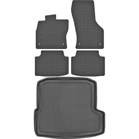 Alfombrillas maletero MAX-MAT 911914 + MOTOHOBBY 160303 - Skoda Octavia III Kombi de 2013-2020, zona de pies delantera AV2 - Instaladas