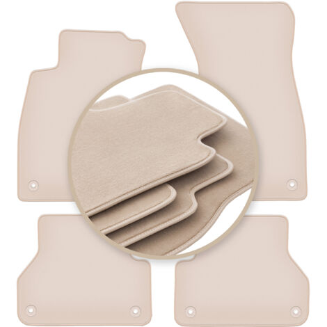 Alfombrillas PREMIUM beige para: Audi A4 B9 sportback, sedan, station wagon, avant, allroad 2015-