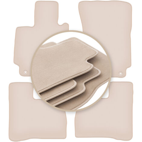 Alfombrillas PREMIUM beige para: Mercedes W221 Clase S Sedán corto 2005-2013