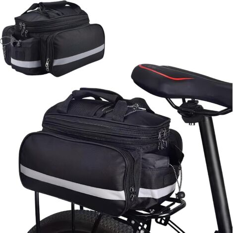 Alforja trasera multifuncional para bicicleta, impermeable, resistente a la lluvia y reflectante, ideal para deportes y viajes.