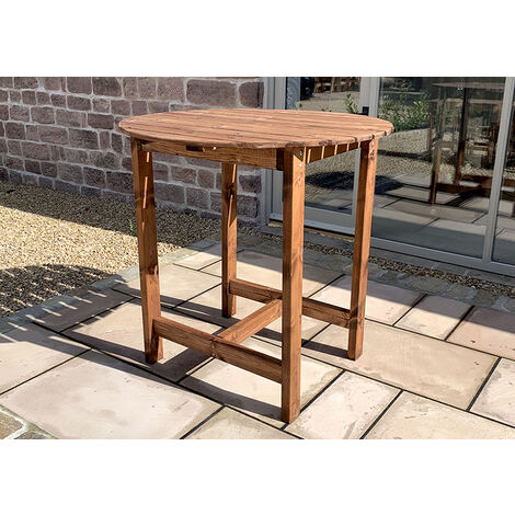 Alfresco Table Six Seater - L118 x W118 x H110 - Redwood - Fully Assembled