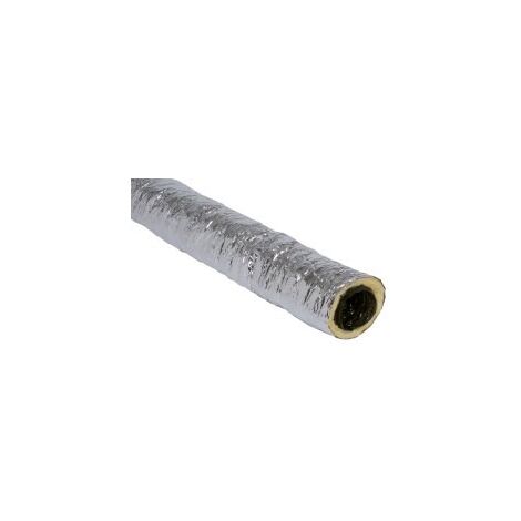 Algaine isolée 6 m - Épaisseur 25mm - Diamètre 125 mm Aldes 11091621 - Gris