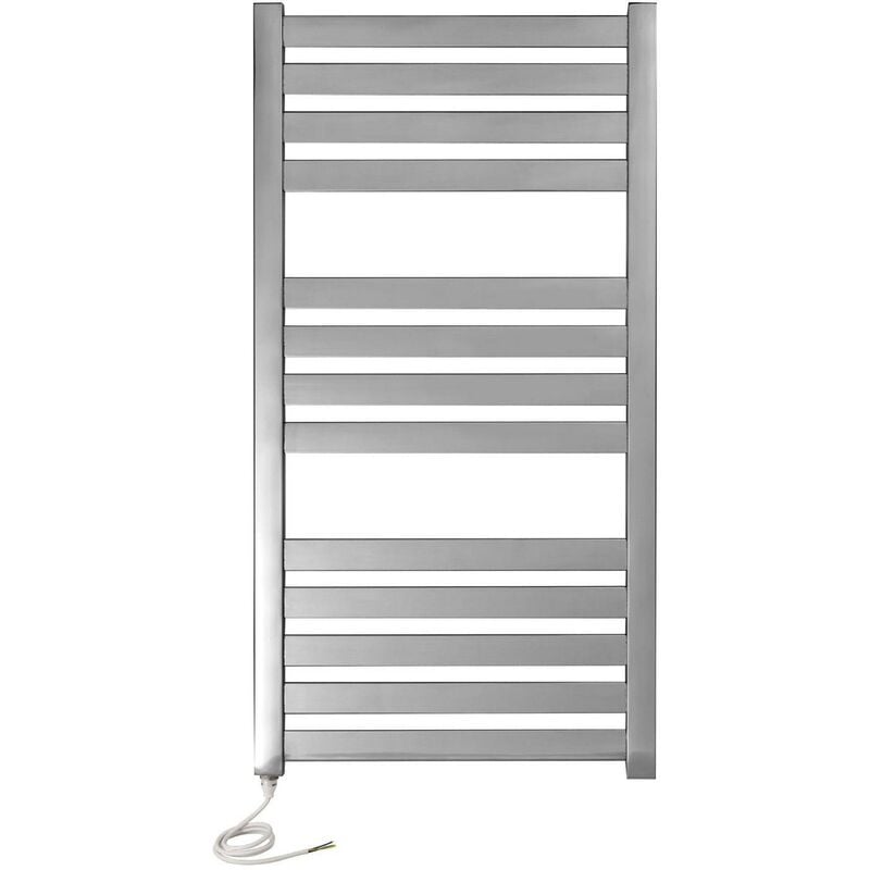 Algarve 500 x 960mm Electric Designer Stainless Steel Towel Warmer Mirror polished Finish