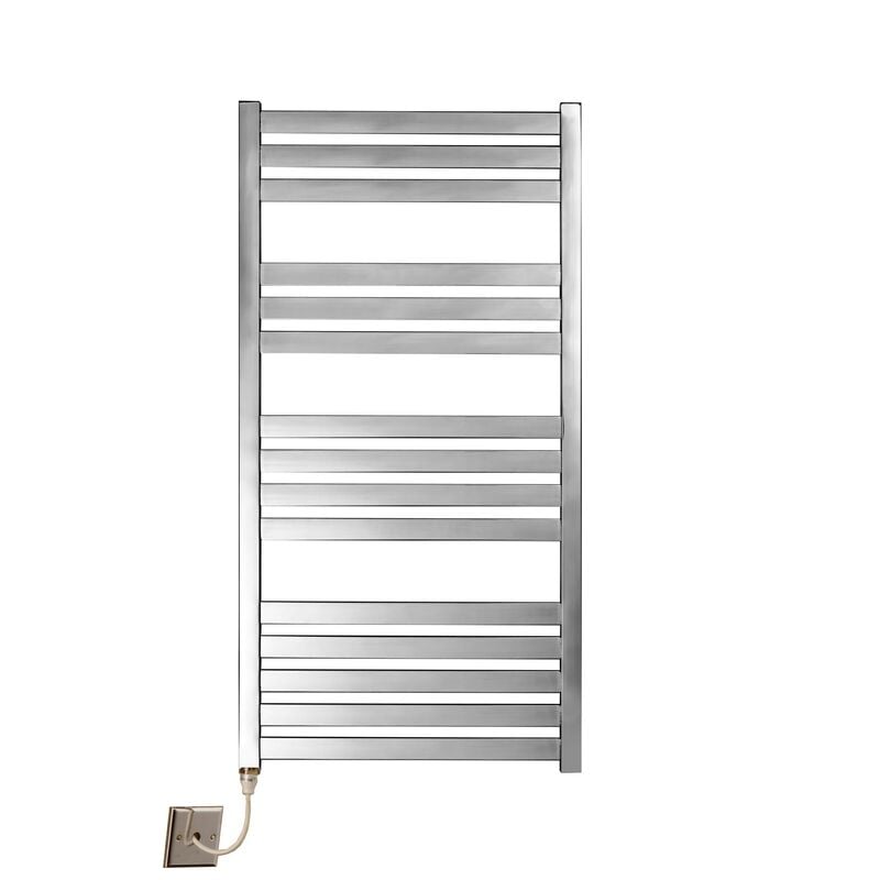 Algarve 500 x 1165mm Electric Designer Stainless Steel Towel Warmer Mirror polished Finish