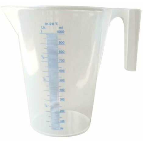 Algi – Pichet doseur 5l translucide – Mesures précises avec graduations claires – Poignée ergonomique – Pour liquides divers