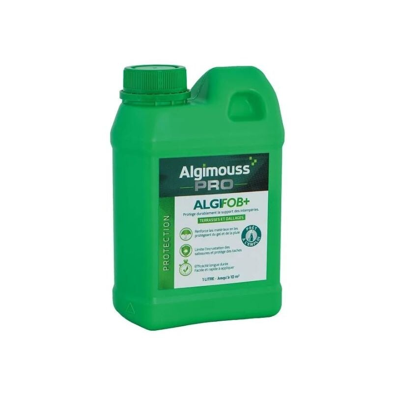 Algifob+ - 1 litre - Imperméabilisant eau + graisses pour dallages, carrelage Algimouss 048001