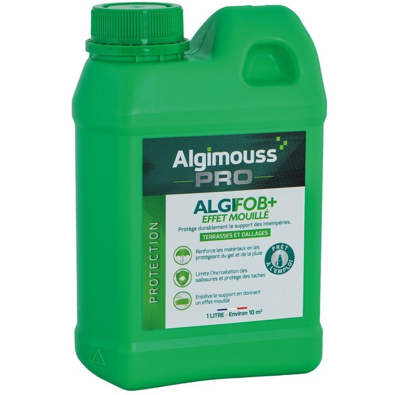Algifob+ effet mouille - 1 l - Imperméabilisant effet mouillé pour dallages Algimouss 098001
