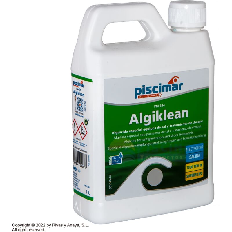 Algiklean1,1 Kg. , Algicida Especial Para Electrolisis Salina.