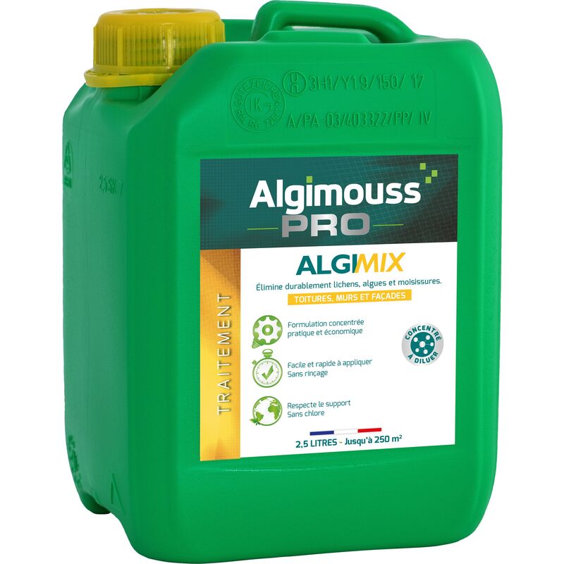 Algimix 2,5L traitement toiture, mur et façade - Concentré à diluer 014006