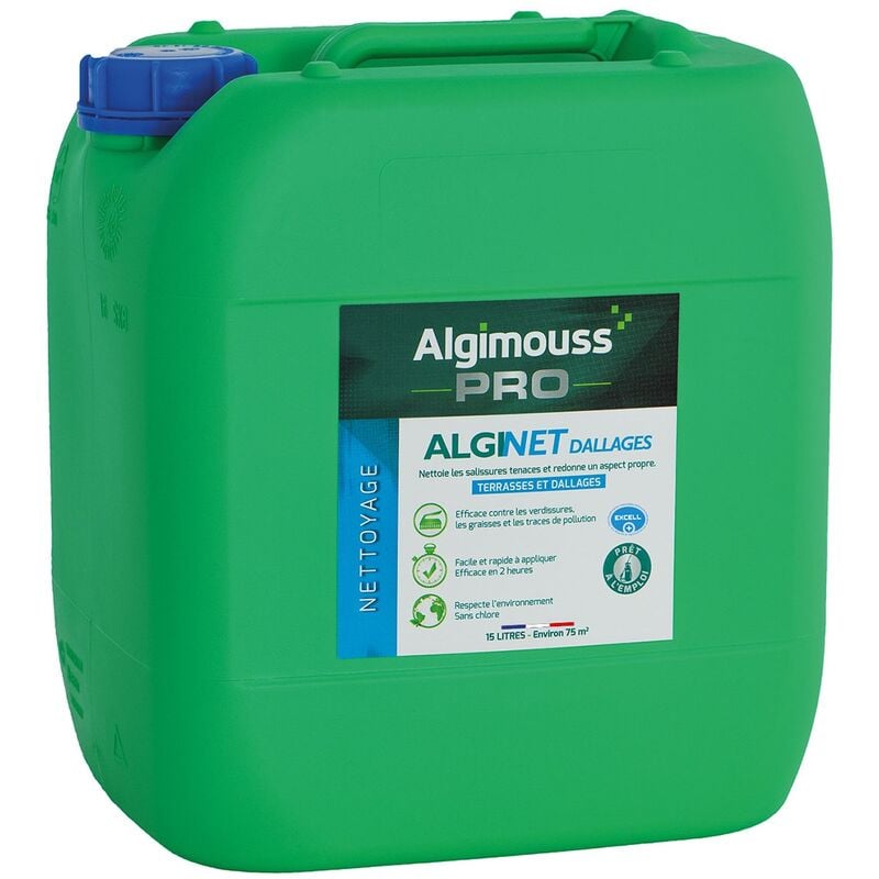 Algimouss - alginet dallages - 15 litres - Nettoyant dallages, sols extérieurs 081004