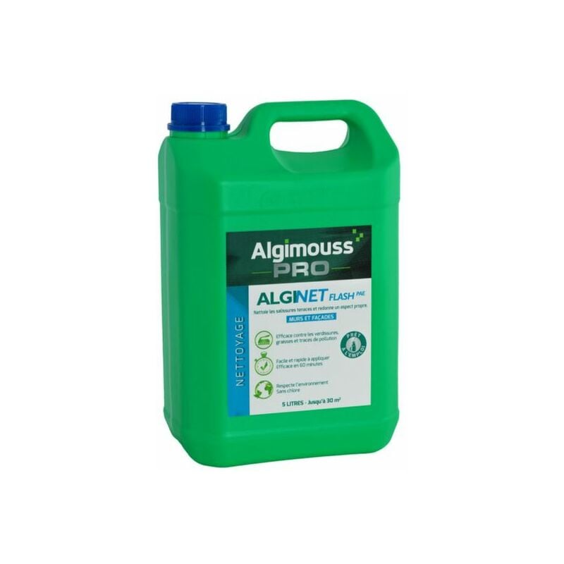 Algimouss - alginet flash pae - 5 litres - Nettoyant façades prêt à l'emploi 019001