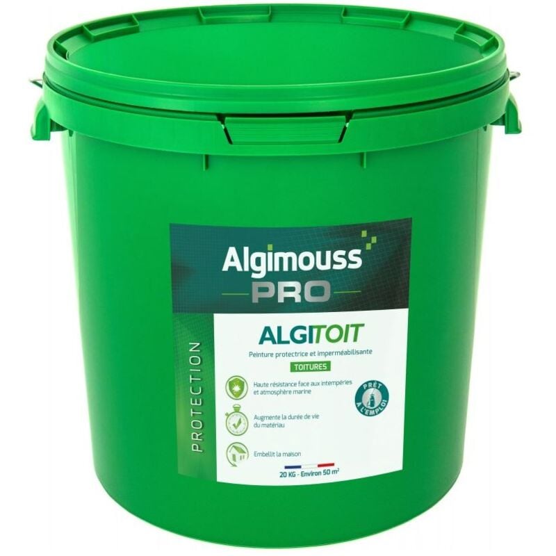 Algitoit Rouge tuile 20 kg - Peinture pour toiture Rouge tuile Algimouss 028021