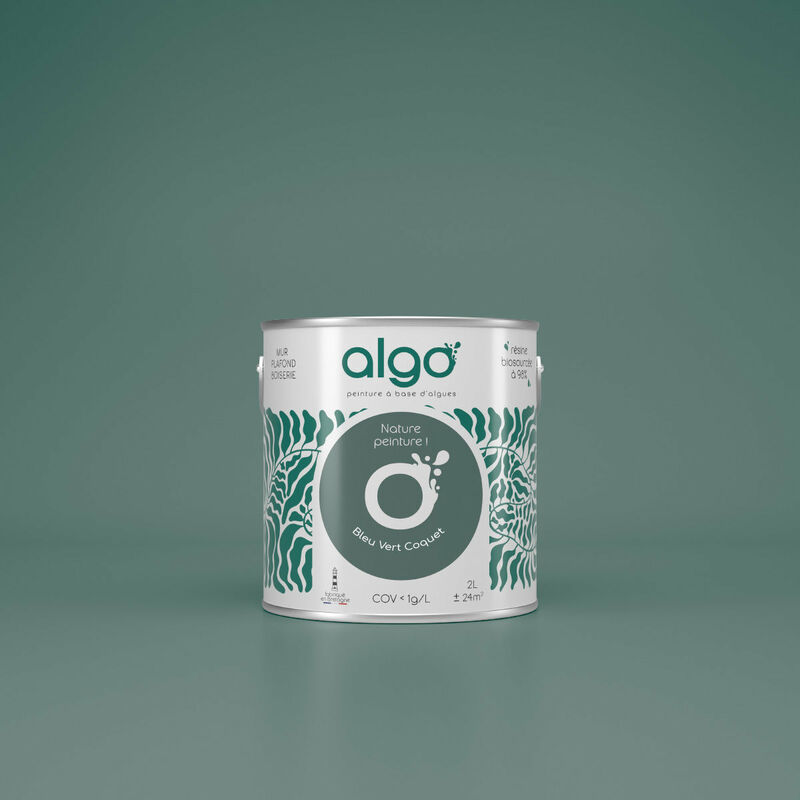 Algo - Peinture écologique Velours - Bleu vert Coquet - 5L