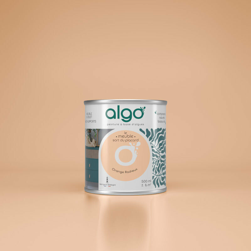 Peinture écologique Algo - Mat - Orange Radieux - 0.5L