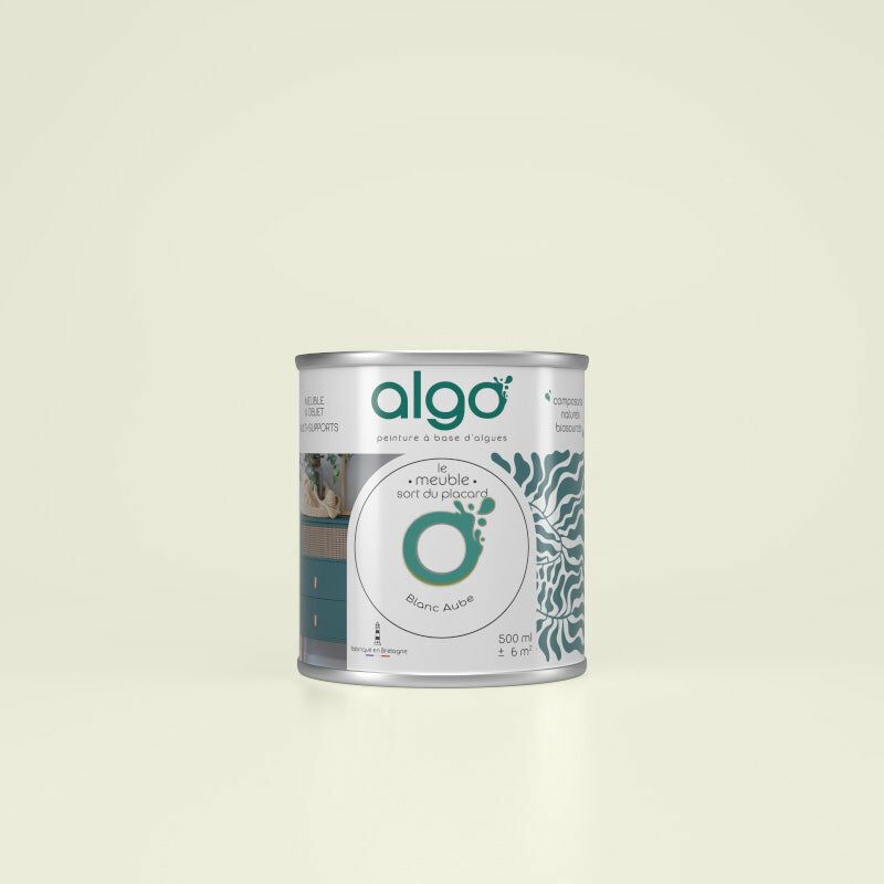 Peinture écologique Algo - Mat - Blanc Aube - 0.5L