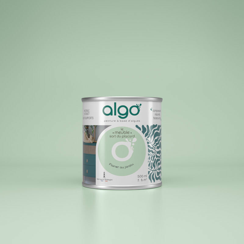 Peinture écologique Algo - Mat - Vert Flâner au Jardin - 0.5L