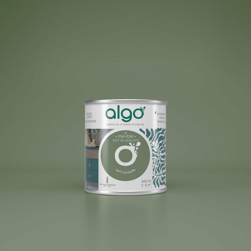 Peinture écologique Algo - Mat - Vert Canopée - 0.5L
