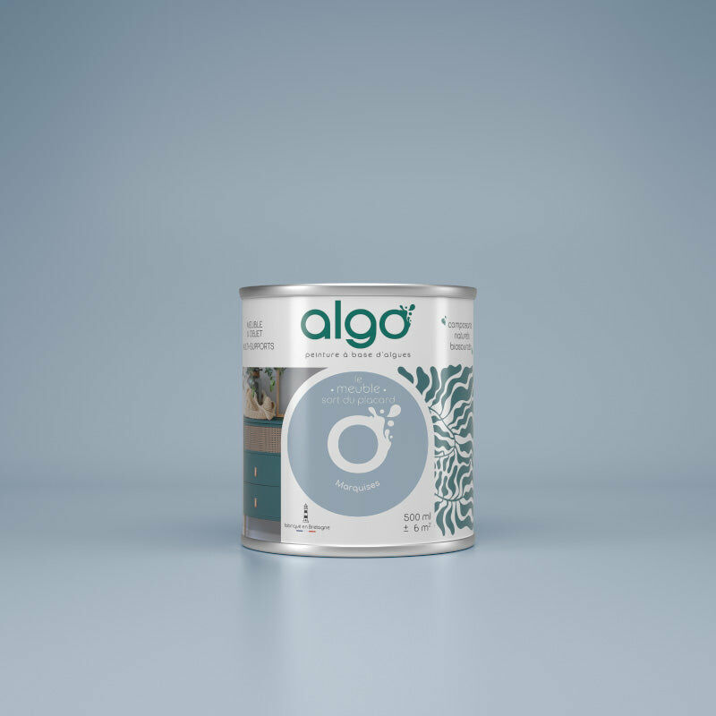 Peinture écologique Algo - Mat - Bleu Marquises - 2L