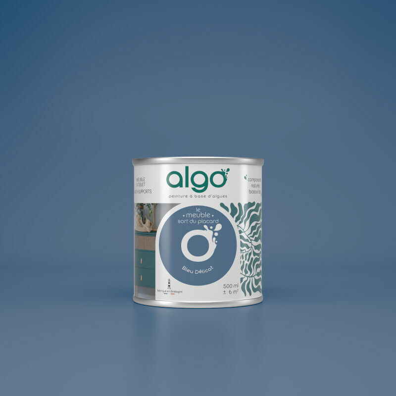 Peinture écologique Algo - Mat - Bleu Délicat - 0.5L