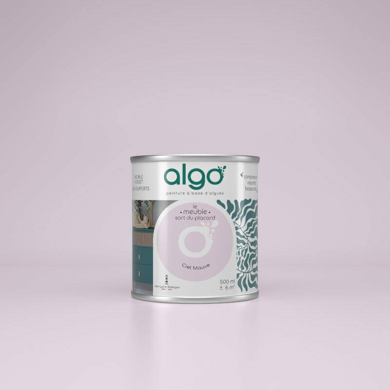 Peinture écologique Algo - Mat - Ciel Mauve - 0.5L
