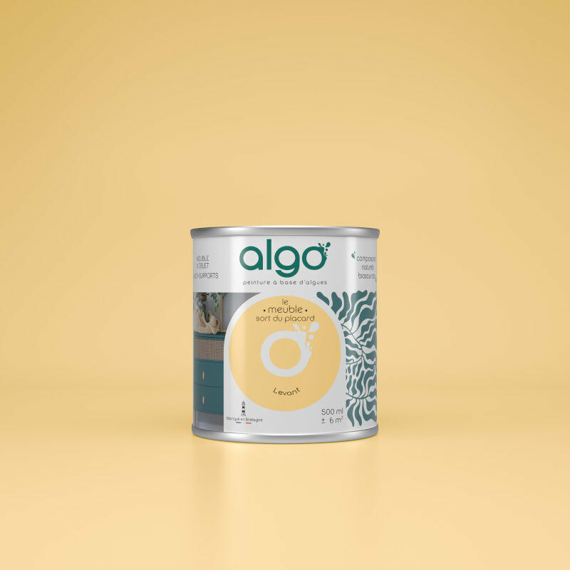 Peinture écologique Algo - Mat - Jaune Levant - 2L