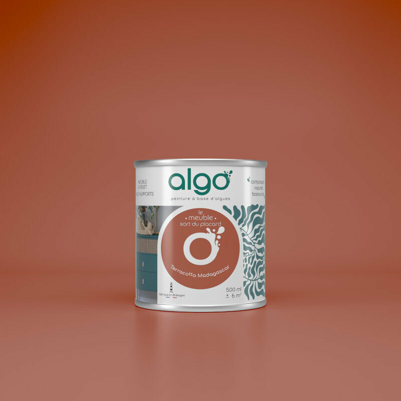 Peinture écologique Algo - Mat - Terracotta Madagascar - 0.5L