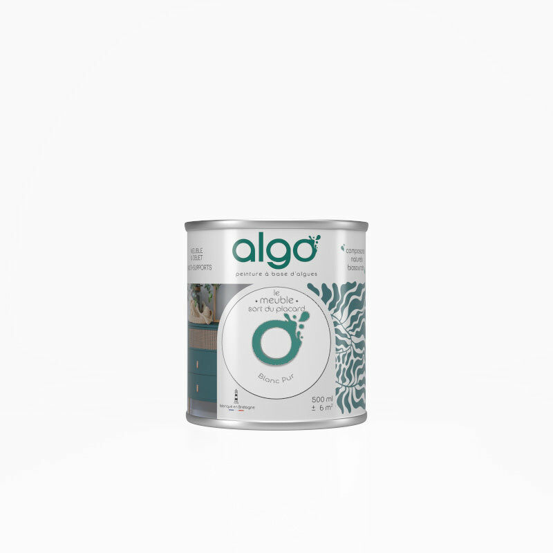 Peinture écologique Algo - Mat - Blanc Pur - 0.5L