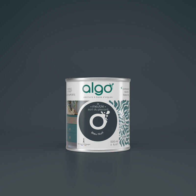 Peinture écologique Algo - Mat - Bleu Nuit - 0.5L