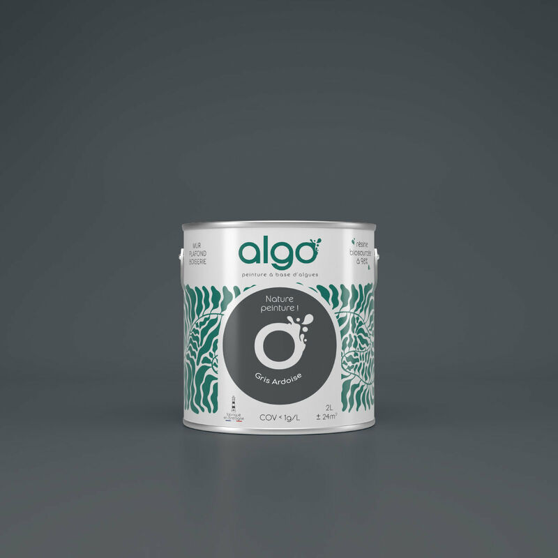 Peinture écologique Algo - Mat - Gris Ardoise - 0.5L