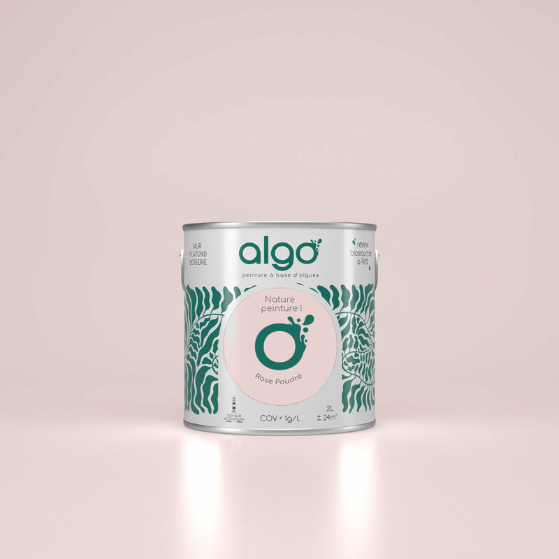 Peinture écologique Algo - Mat - Rose Poudré - 0.5L