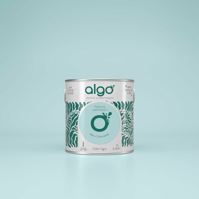 Peinture écologique Algo - Satin - Bleu Clématite - 0.5L