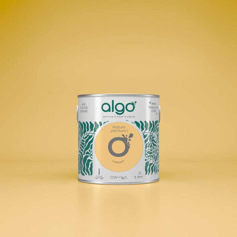 Peinture écologique Algo - Satin - Jaune Levant - 0.5L