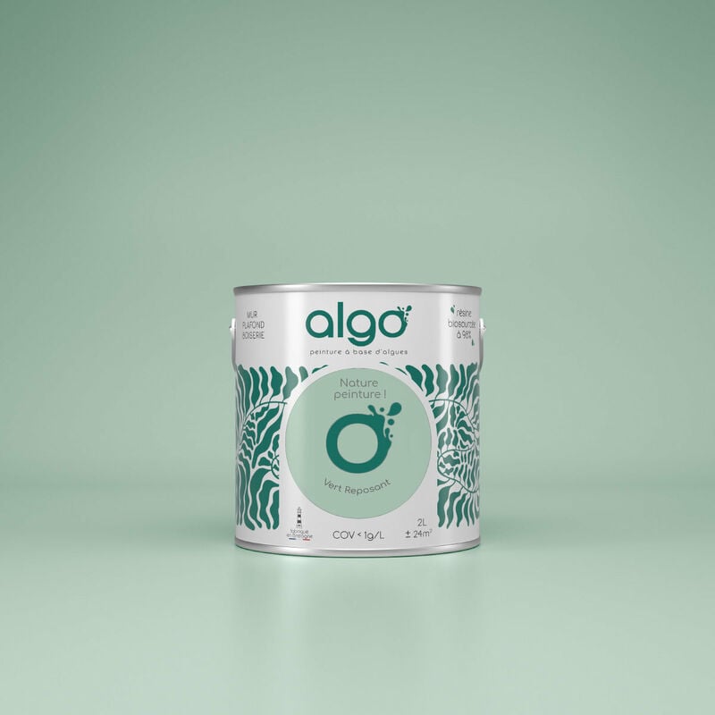 Peinture écologique Algo - Mat - Vert reposant - 2L