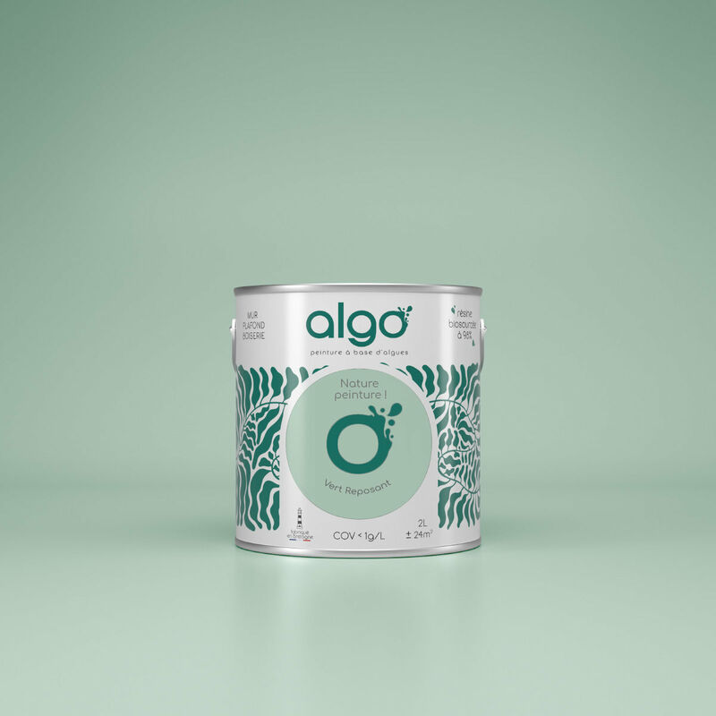 Peinture écologique Algo - Satin - Vert reposant - 2L