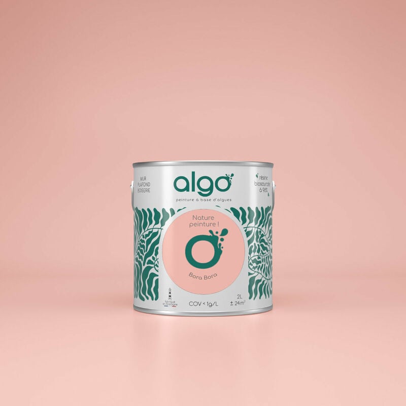 Peinture écologique Algo - Satin - Rose Bora Bora - 0.5L