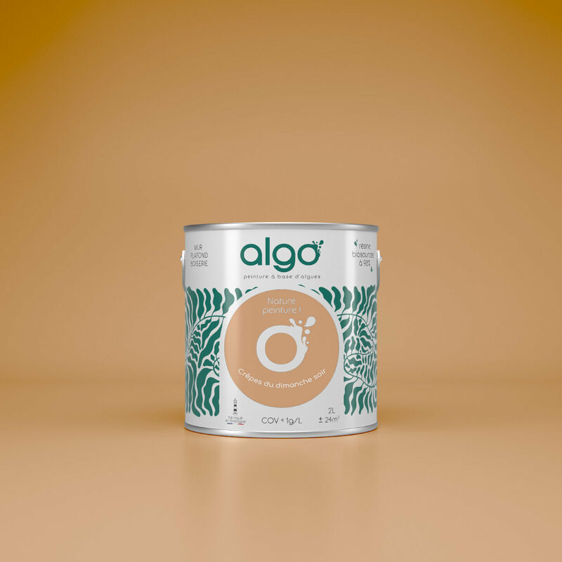 Peinture écologique Algo - Satin - Marron Crêpes du Dimanche Soir - 0.5L