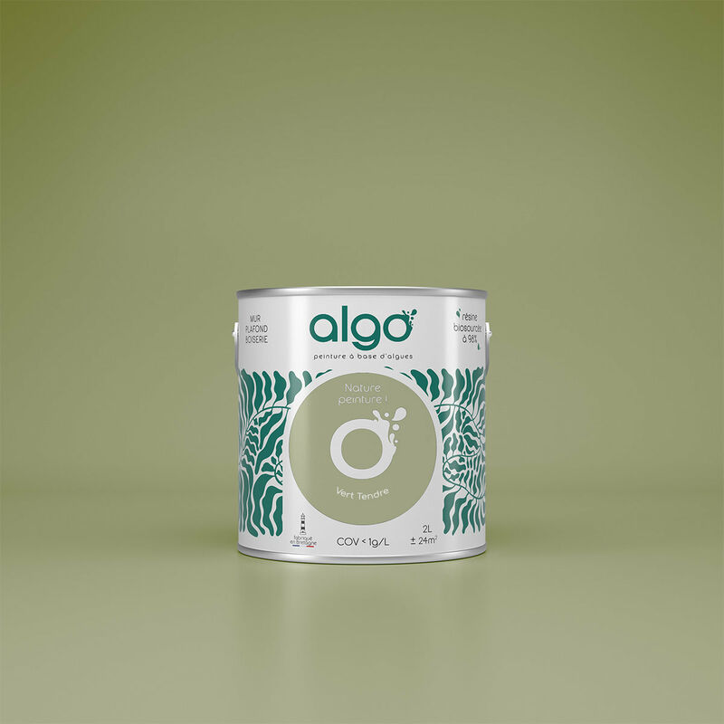 Peinture écologique Algo - Mat - Vert Tendre - 0.5L