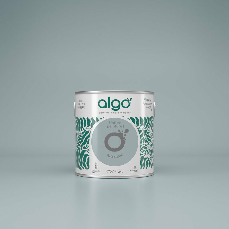 Peinture écologique Algo - Satin - Gris Galet - 0.5L