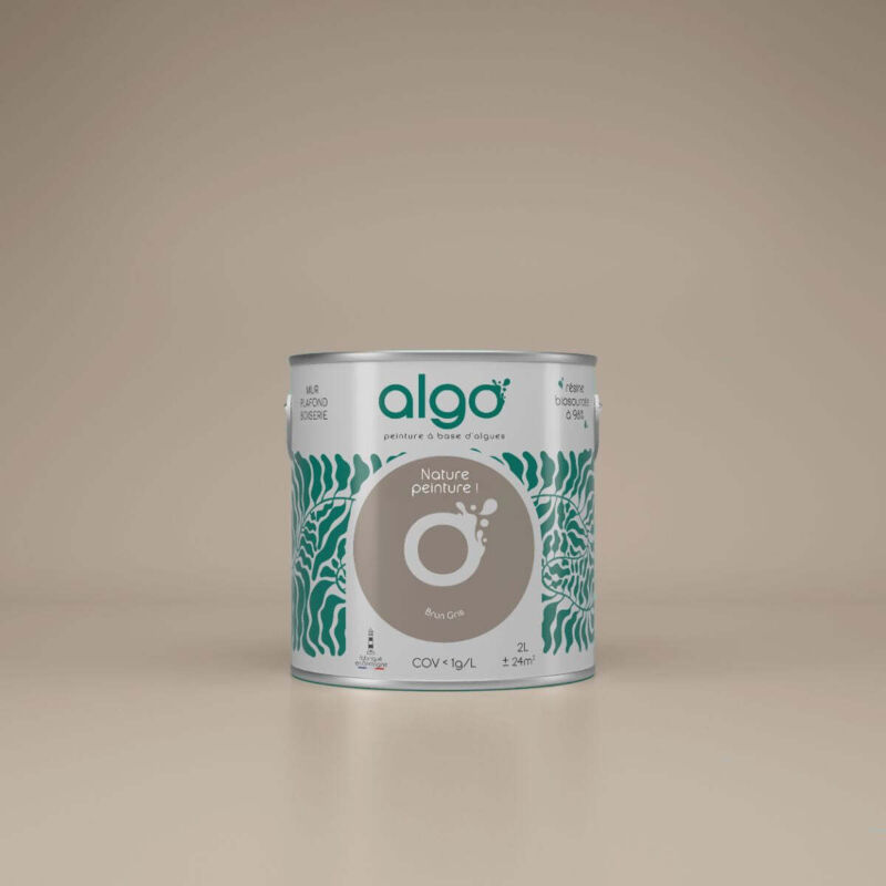 Peinture écologique Algo - Mat - Brun Gris - 2L