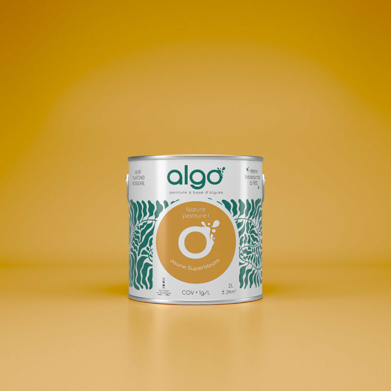 Peinture écologique Algo - Satin - Jaune Superbloom - 0.5L
