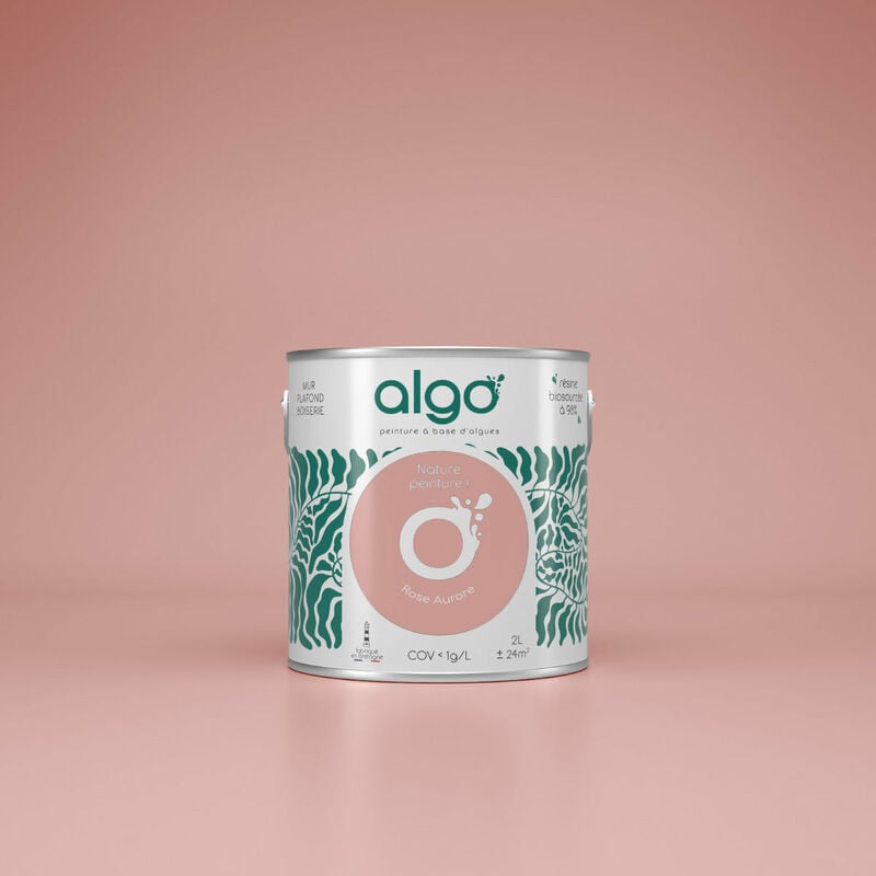 Peinture écologique Algo - Satin - Rose Aurore - 2L