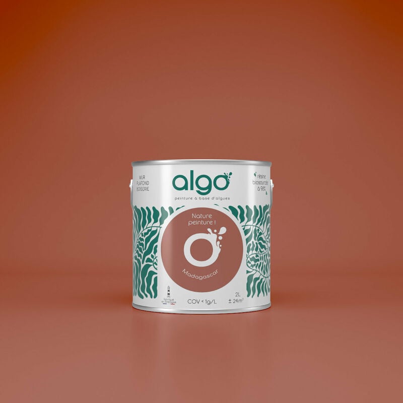 Peinture écologique Algo - Satin - Terracotta Madagascar - 0.5L