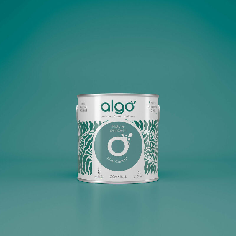 Peinture écologique Algo - Mat - Bleu Canard - 0.5L
