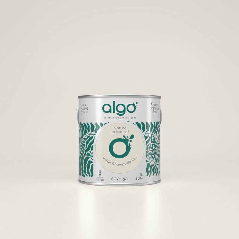 Peinture écologique Algo - Mat - Beige Champs de Lin - 0.5L