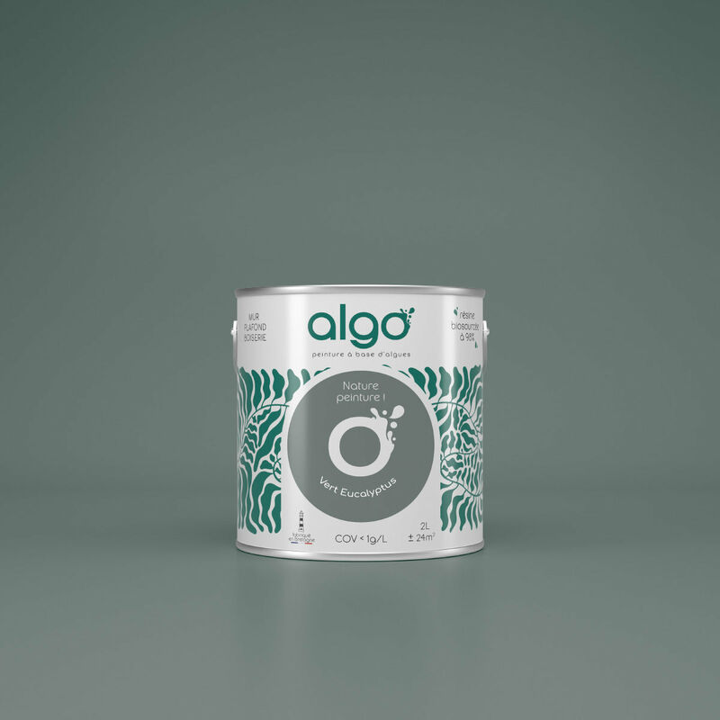 Peinture écologique Algo - Mat - Vert Eucalyptus - 0.5L