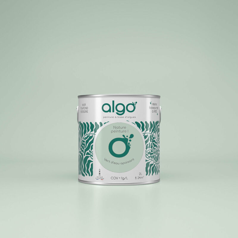 Peinture écologique Algo - Mat - Vert d'eau apaisant - 0.5L